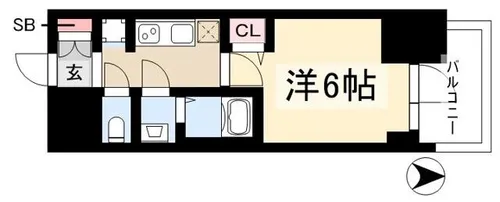 プレサンス名古屋幅下ファビュラス【6階】の間取り