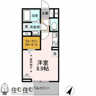 セジュール・オッツM【106号室】の間取り