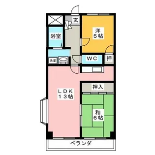 プチハピネス寺田【2階】の間取り