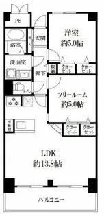 西長堀ガーデンハイツ【6階】の間取り