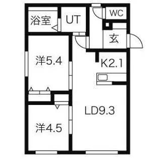 ラティール北円山【2階】の間取り