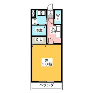 ハイツウィステリア【1階】の間取り