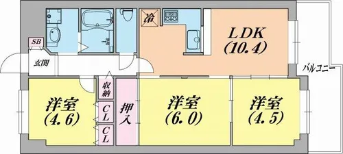 ロイヤル神戸山の街【3階】の間取り
