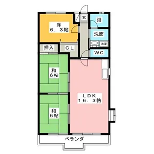 3LDKの間取り画像