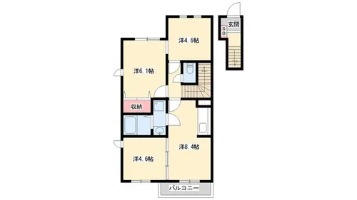 プリムローズ・コート【203号室】の間取り