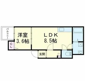 アヴェンタ箱崎【2階】の間取り