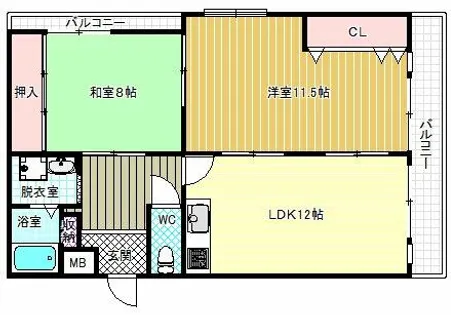アビタシオンセイリョウ【1階】の間取り