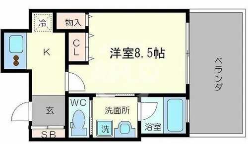 アーバネックス南堀江【3階】の間取り