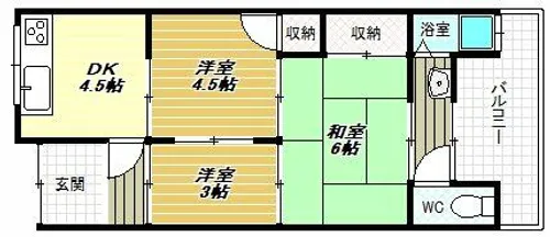 河原コーポ【2階】の間取り
