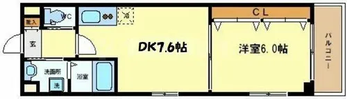 ビエラ江戸堀【4階】の間取り