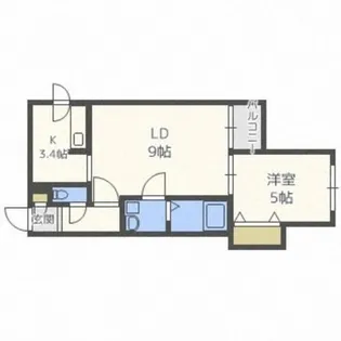 レスティアーナ豊平公園【102号室】の間取り