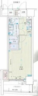 アドバンス西梅田【2階】の間取り