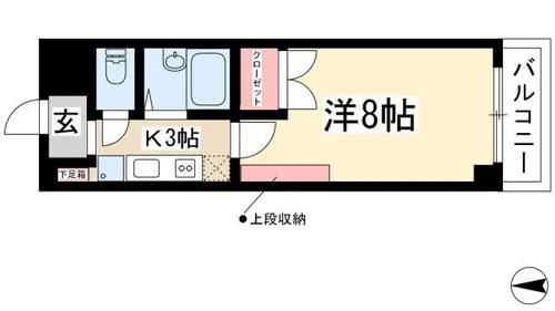 WESTIN星ヶ丘【4階】の間取り