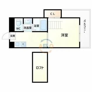 ジュネス西中島【4階】の間取り