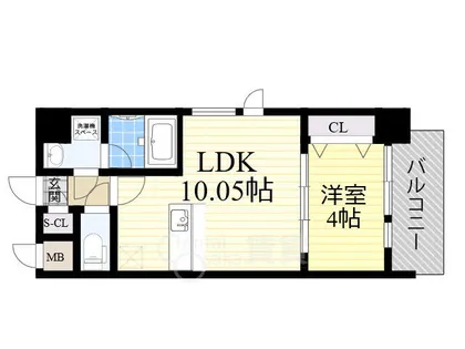 SK RESIDENCES 放出【4階】の間取り