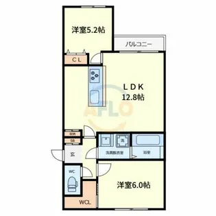リアノーラ平野WEST【2階】の間取り