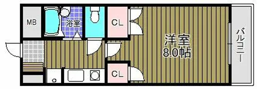 キャッスル山村【4階】の間取り