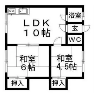 陽光マンション【1階】の間取り