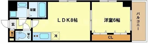 ビエラ江戸堀【7階】の間取り