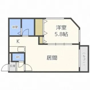 アビタ川沿【3階】の間取り