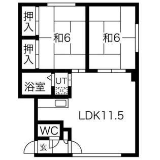 コーポアベニュー【2階】の間取り