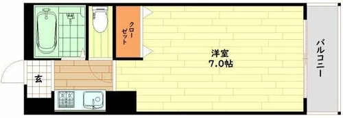 ジュネス福島【4階】の間取り