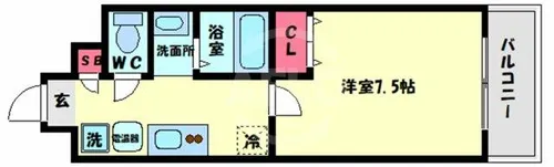 ファイブスター九条【9階】の間取り