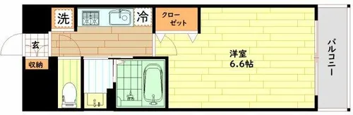 アドバンス大阪城東ブロード【6階】の間取り