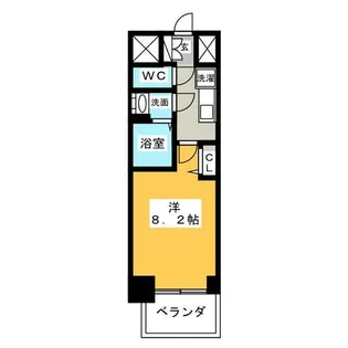 プレサンス丸の内アデル【2階】の間取り
