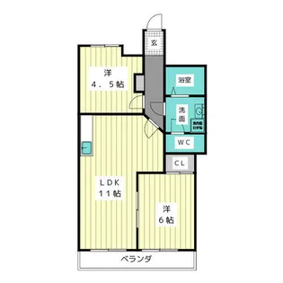 香流グリーンハイツ【4階】の間取り