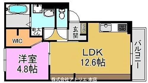 プレジール西堤Ⅰ・Ⅱ【Ⅰ101号室】の間取り