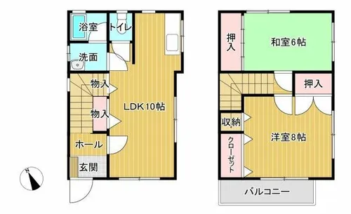 和歌山県日高郡日高町大字志賀【一戸建】の間取り