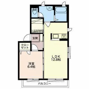 アムール・アルダンA【2階】の間取り