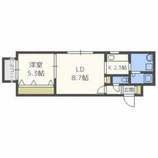 レスティアーナ豊平公園【301号室】の間取り