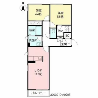 フェリーチェ【2階】の間取り