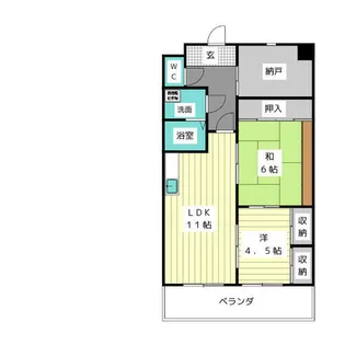 ラフィーネ牧の原【3階】の間取り