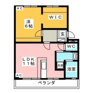 コーポ的場【1階】の間取り