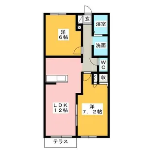 サンクレール B棟【1階】の間取り