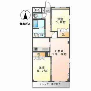 グランティス【1階】の間取り