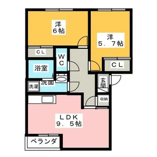 スプリングベル【1階】の間取り