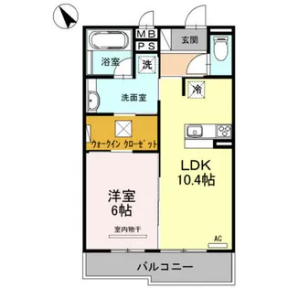 マジェスティ サザン Ⅱ棟【1階】の間取り