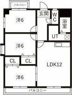 カサ・フェリスⅢ【3階】の間取り