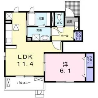 ベル デーア 東海【1階】の間取り