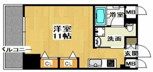 CITY SPIRE日本橋高津【2階】の間取り