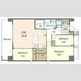 S-RESIDENCE百道aureate【902号室】の間取り