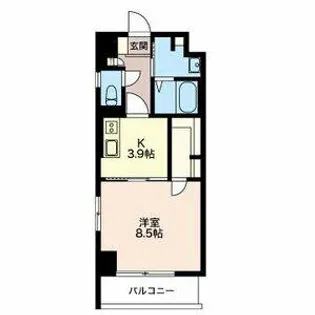 トリニティ那古野【6階】の間取り