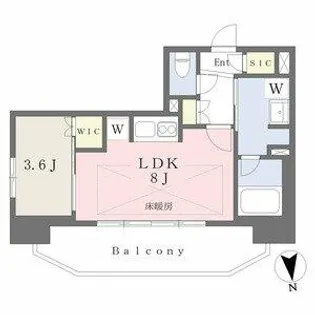 プレサンスロジェ車道駅前NORTH【14階】の間取り