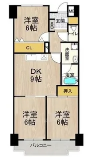 シャトー・レイクルイーズ【6階】の間取り