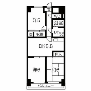 マンション森【9階】の間取り