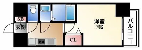 プレサンス桜通ベルノ【9階】の間取り